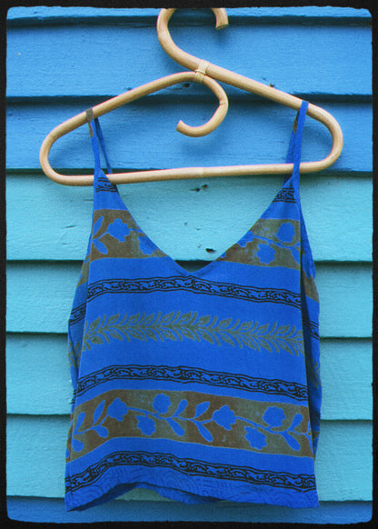 Reseda Silk Crepe Camisole Top ~ Delft S