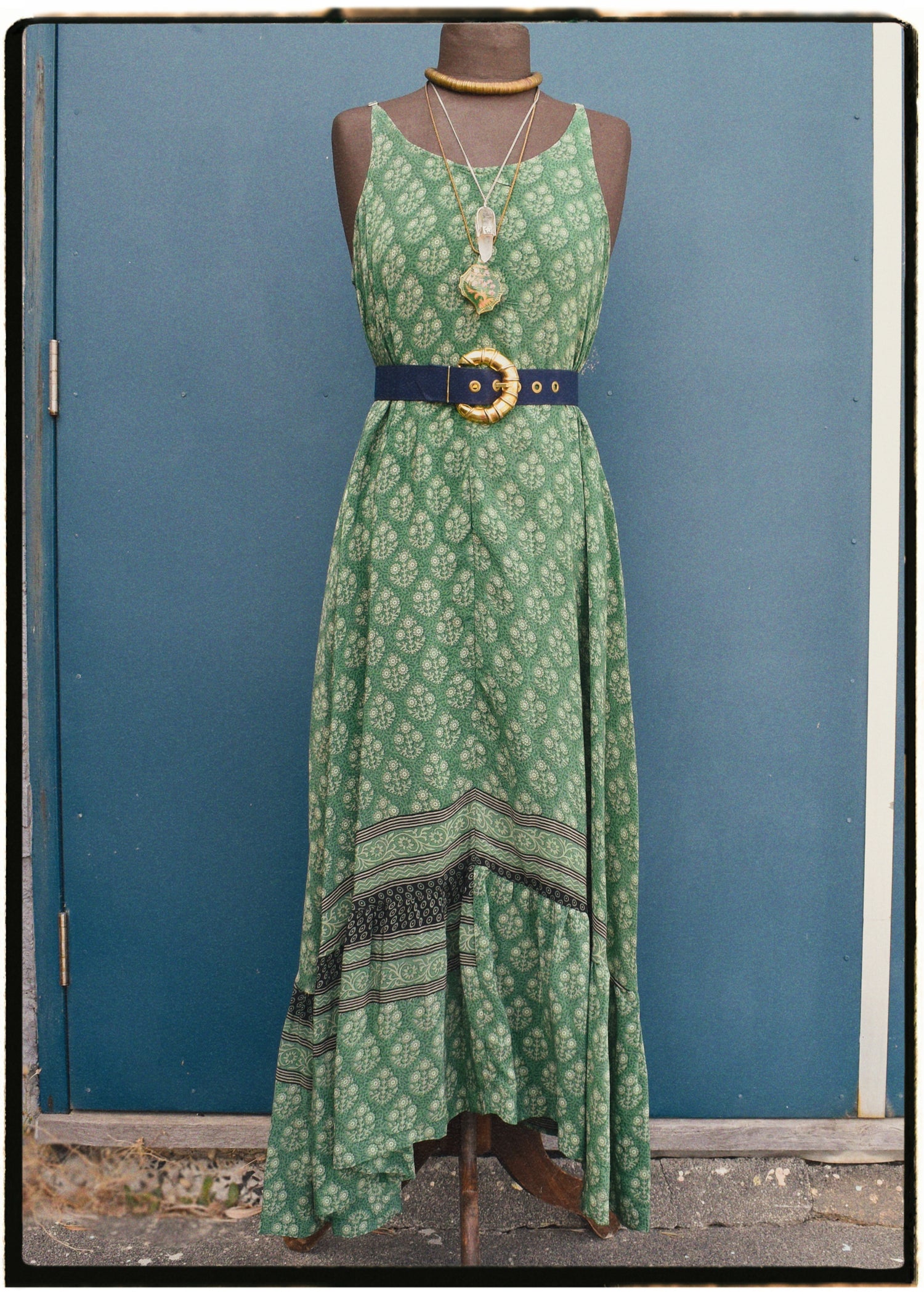 Eustoma Silk Crepe Swing Maxi Dress ~ Fusion XL