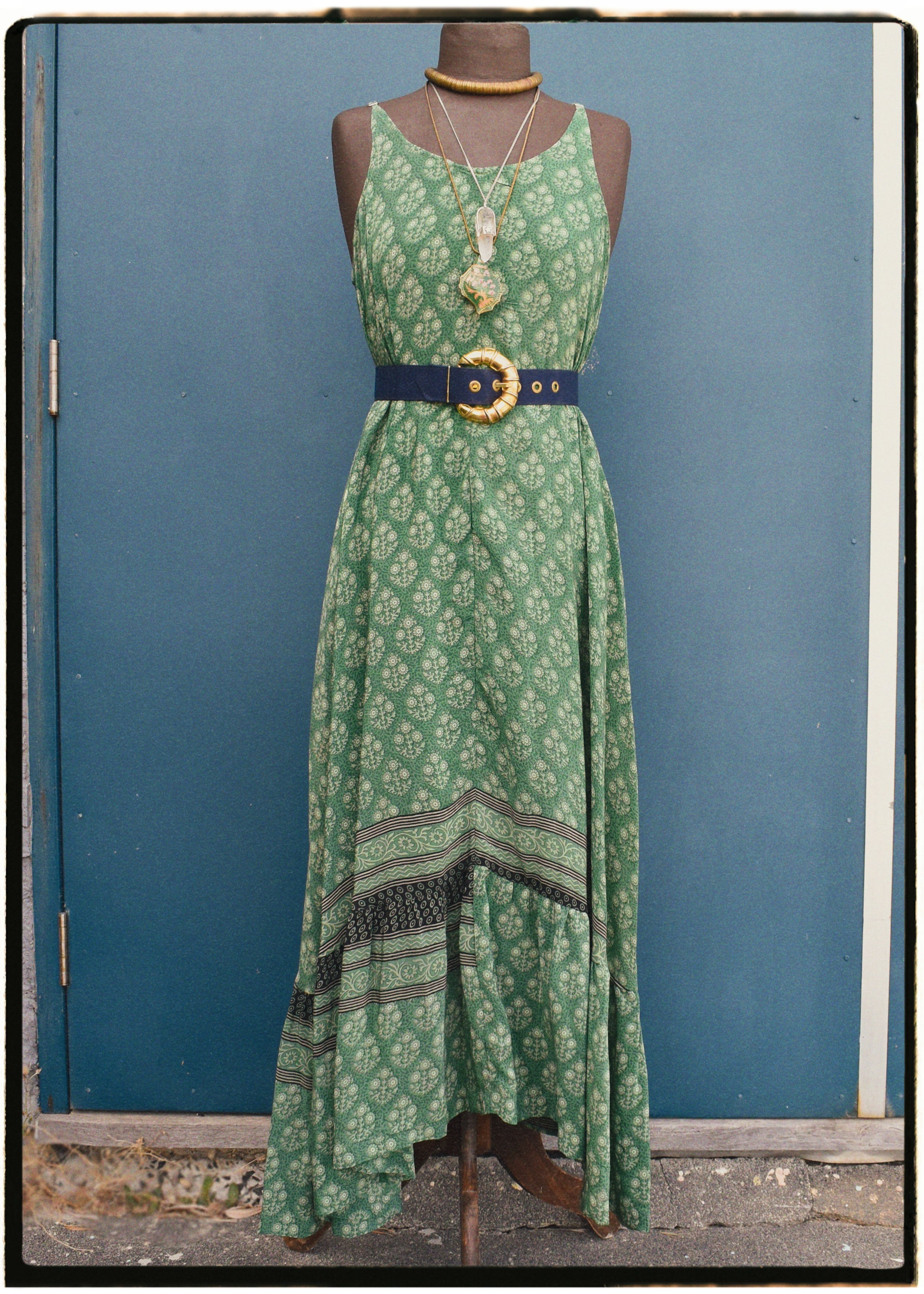 Eustoma Silk Crepe Swing Maxi Dress ~ Fusion XL
