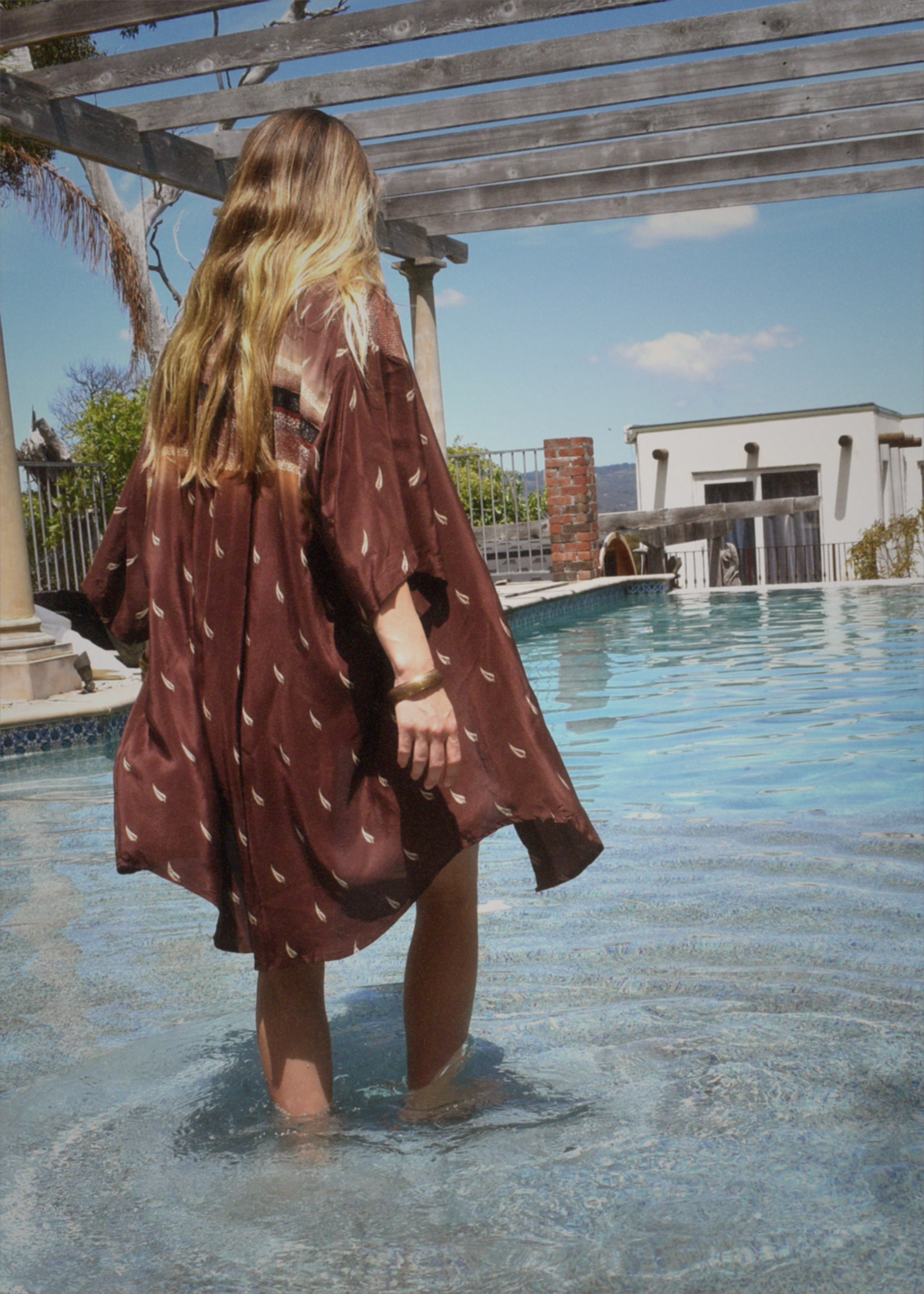 Astralagus Silk Crepe Oversized Shirt ~ Cacao