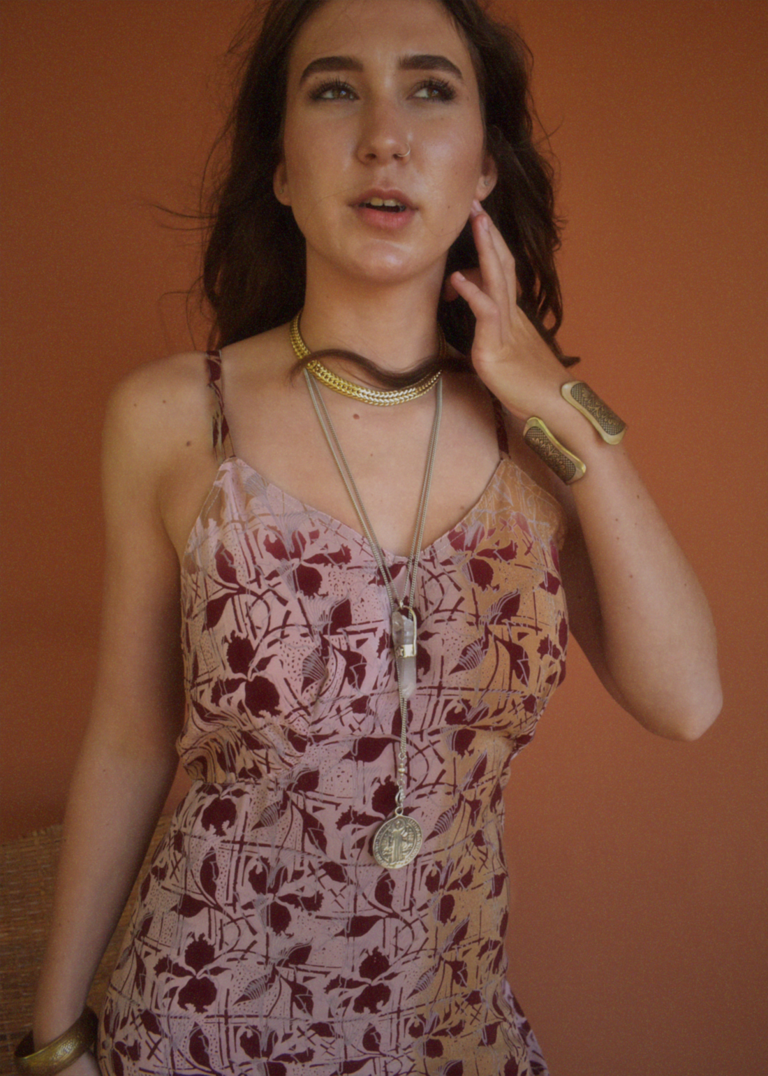 Rumex Silk Slip Dress ~ Nasturtium M