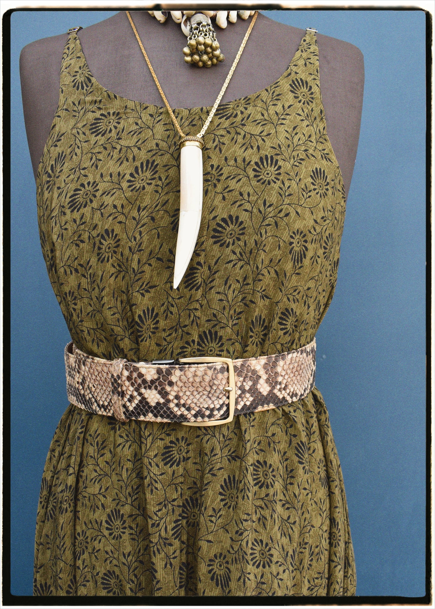 Eustoma Silk Crepe Swing Maxi Dress ~ Duffel L