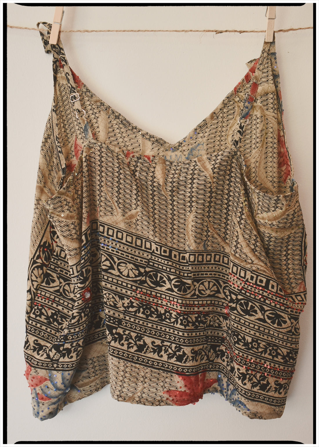 Reseda Silk Crepe Camisole Top ~ Incense M