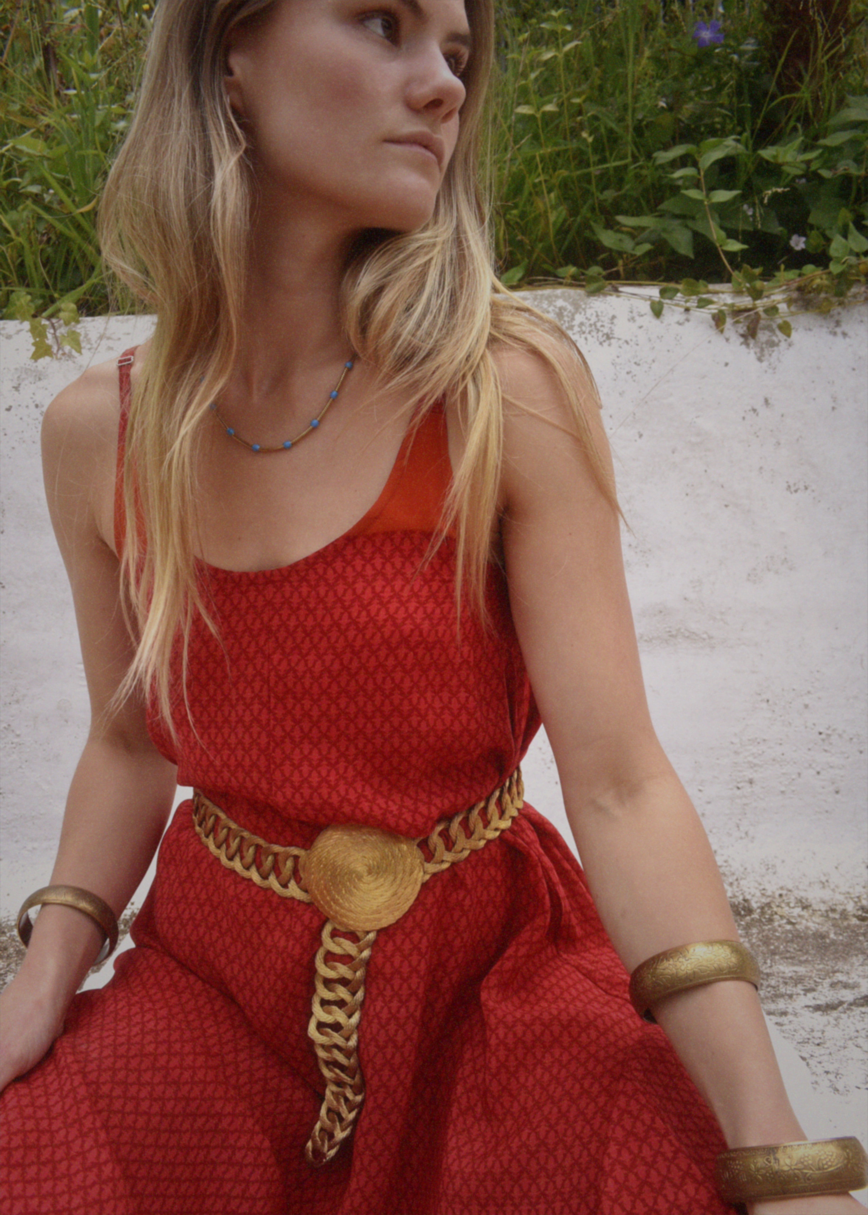 Eustoma Silk Crepe Swing Maxi Dress ~ Haute XS