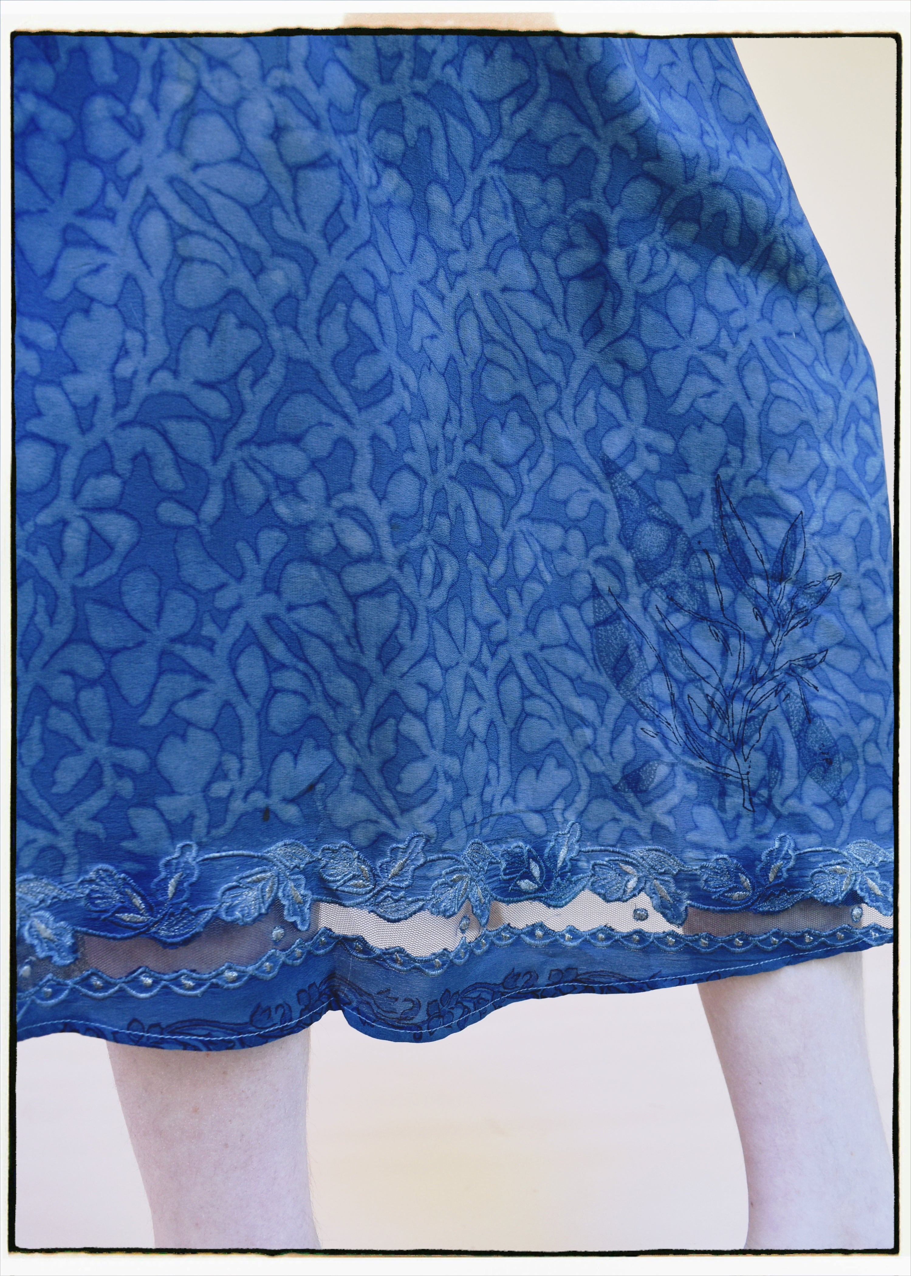 Liatris Silk Crepe Flutter Sleeve Wrap Dress ~ Watermark XS