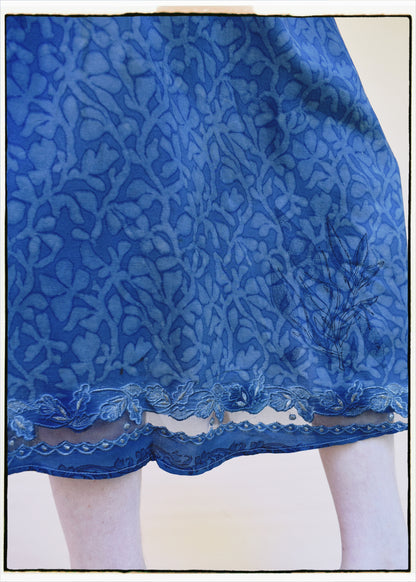 Liatris Silk Crepe Flutter Sleeve Wrap Dress ~ Watermark XS