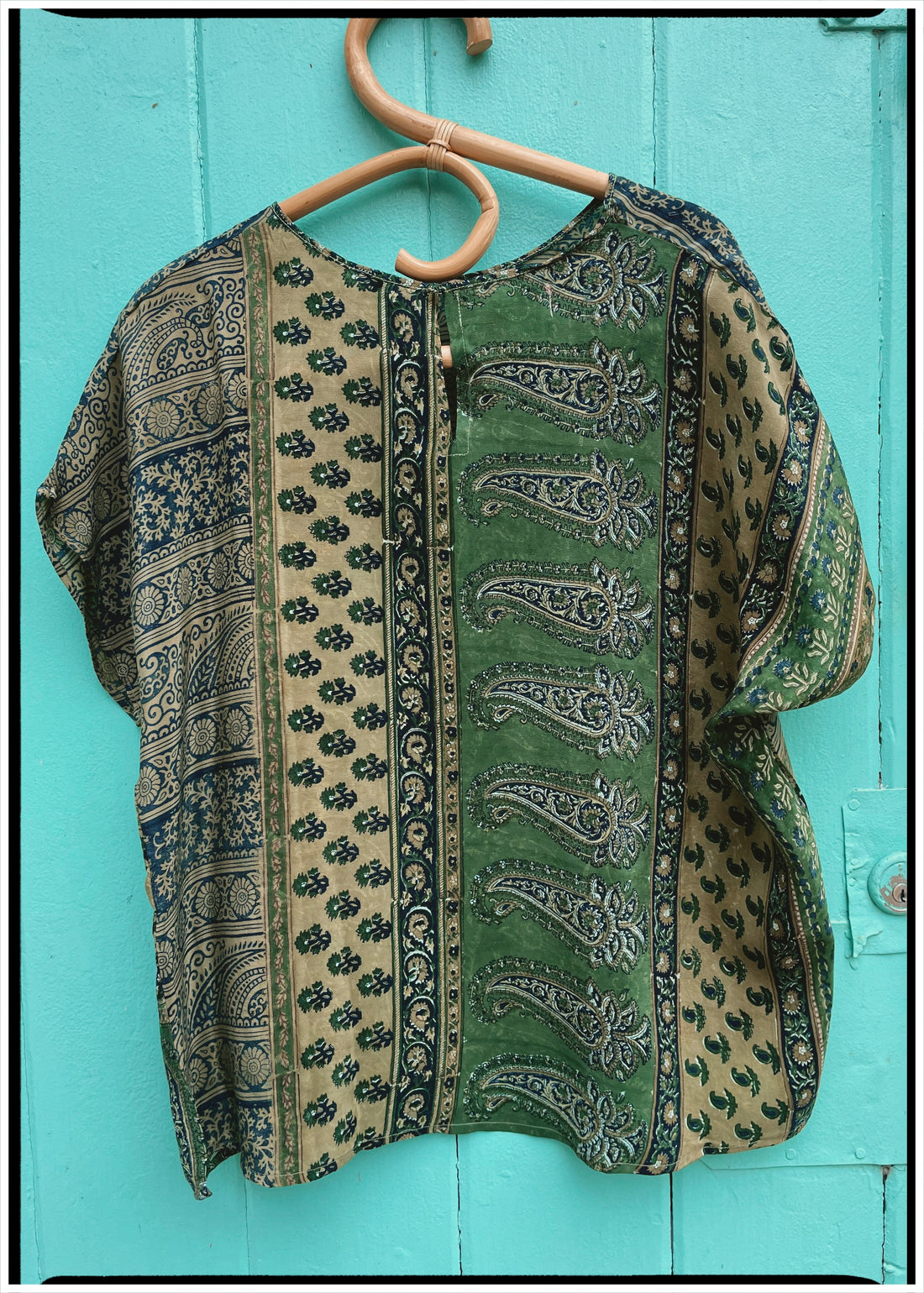 Viola Silk Crepe T-Shirt ~ Courtyard XL