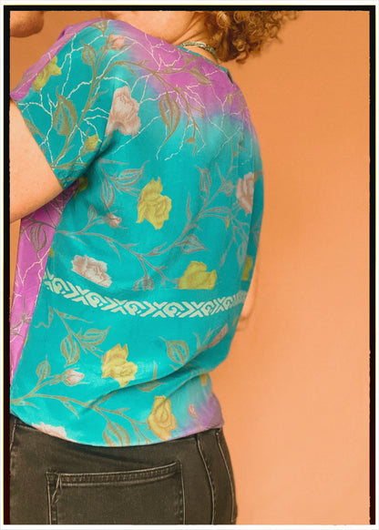 Viola Silk Crepe T-Shirt ~ Lavender S