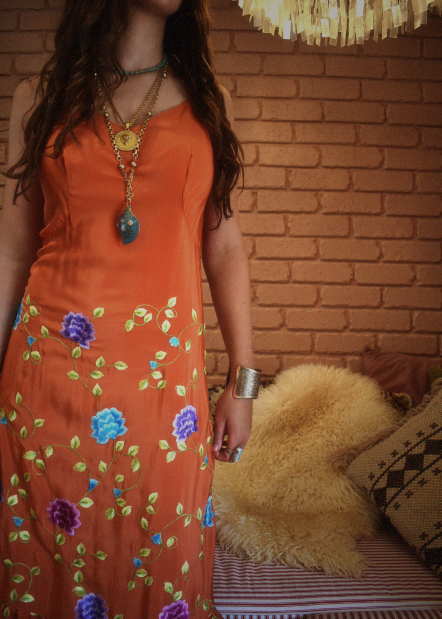 Rumex Silk Slip Dress ~ Fiesta M