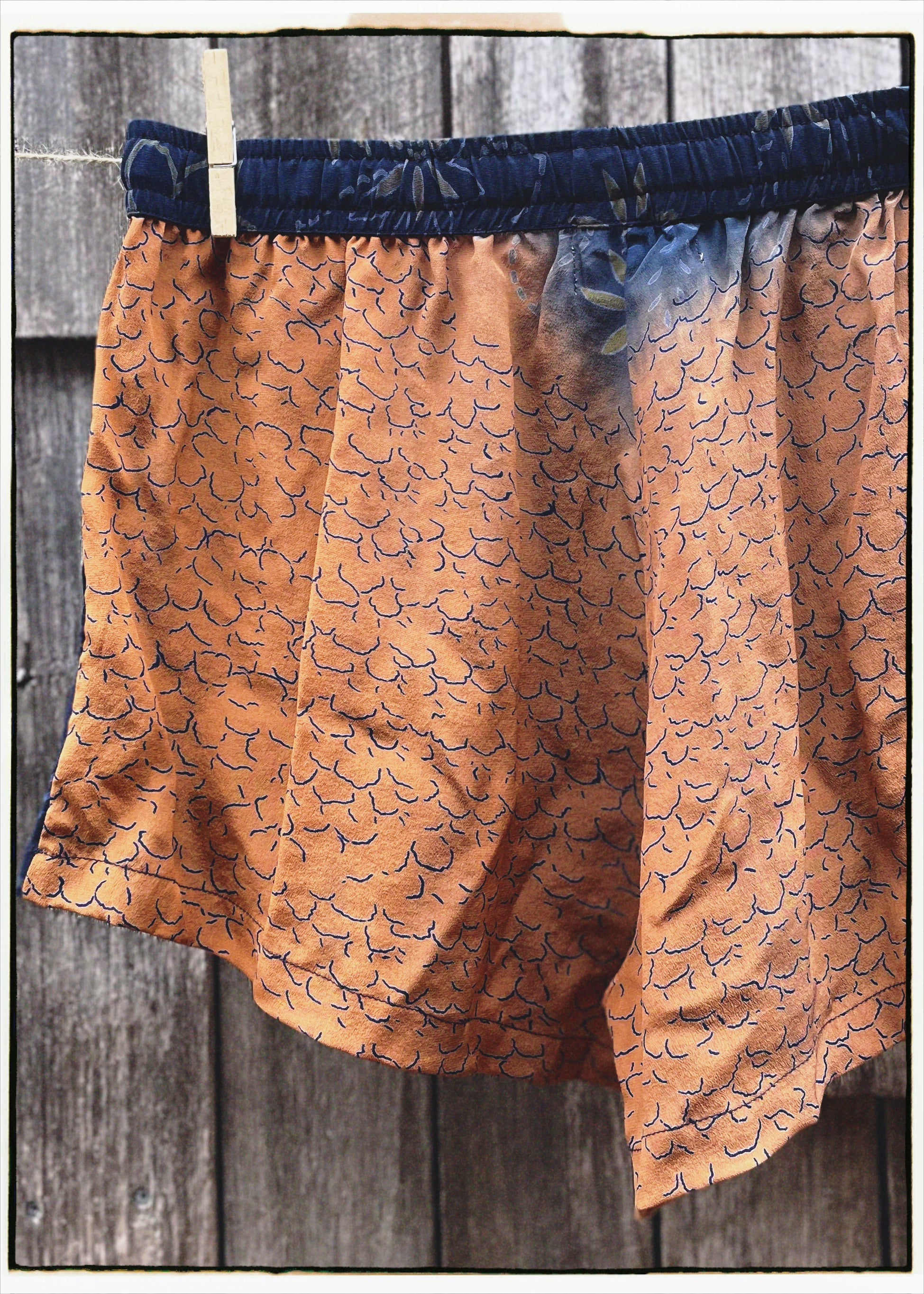 Fumaria Silk Shorts ~ Peachy S