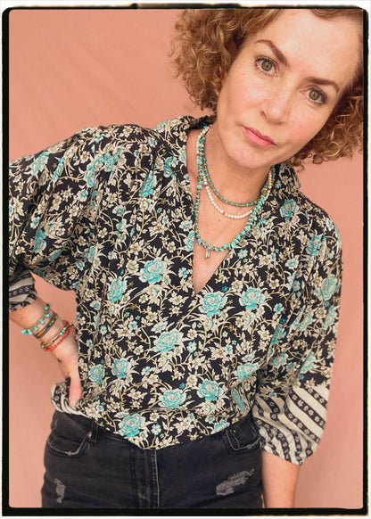 Ochna Silk Crepe Shirt ~ Bluebell XS &amp; M