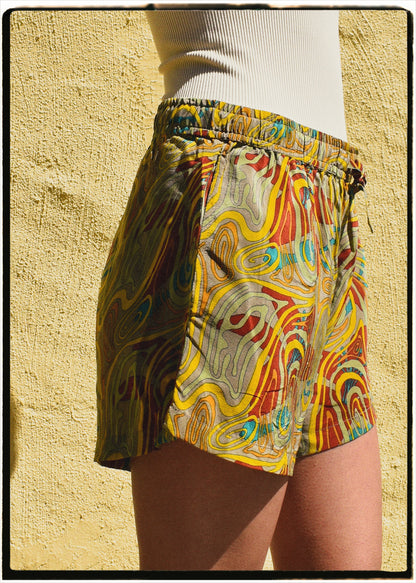 Fumaria Silk Shorts ~ Retro XS