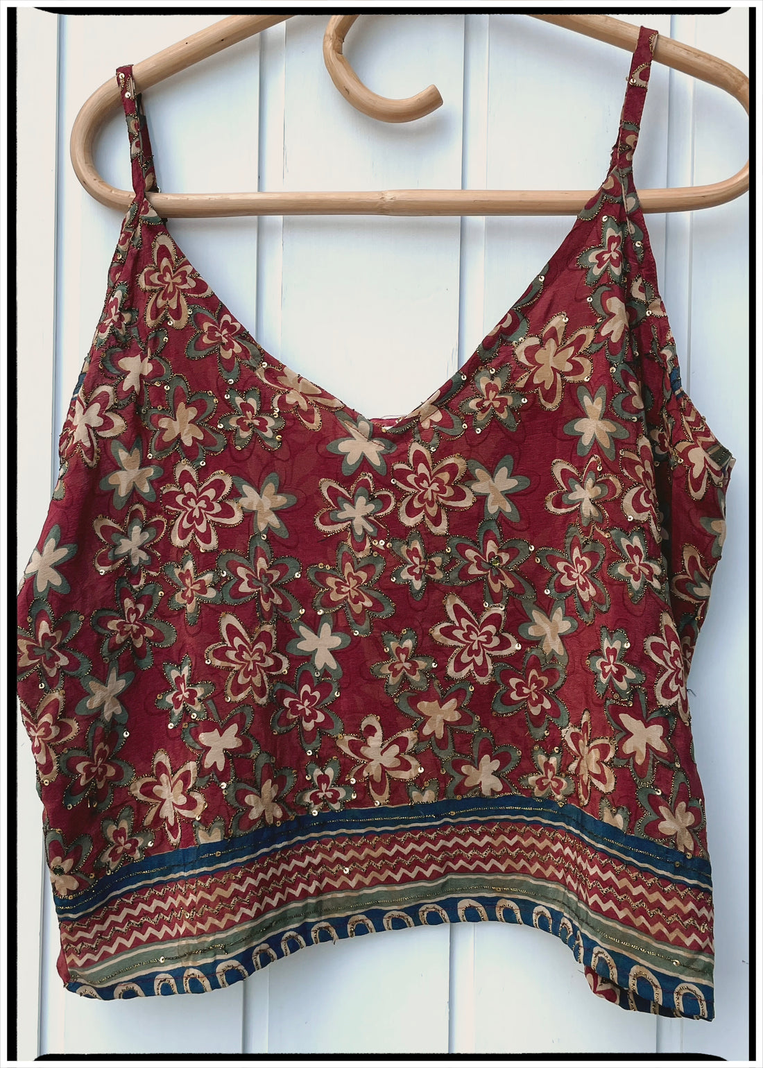 Reseda Silk Crepe Camisole Top ~ Gold Dust L