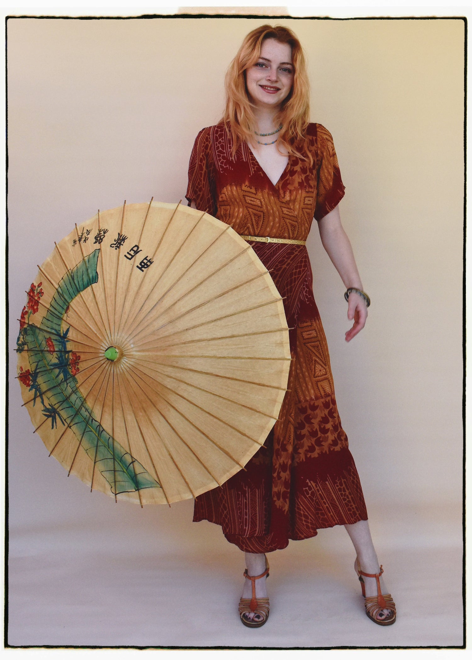 Liatris Silk Crepe Flutter Sleeve Wrap Dress ~ Topaz XS