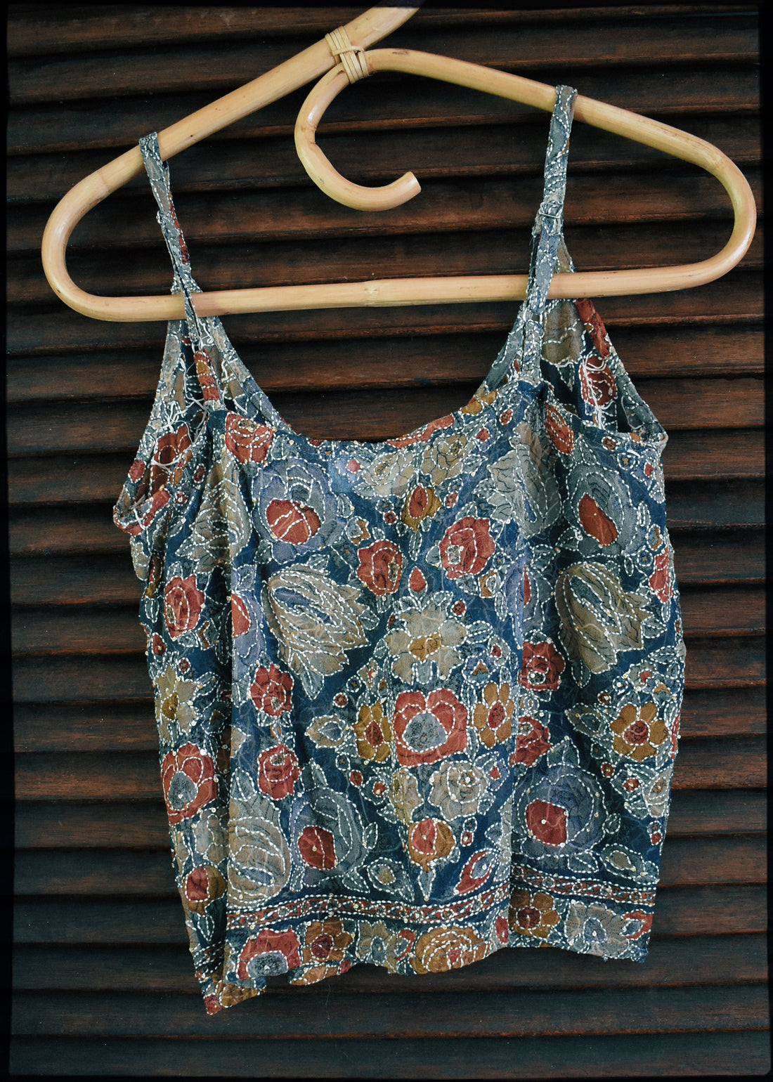 Reseda Silk Crepe Camisole Top ~ Carnelian XS
