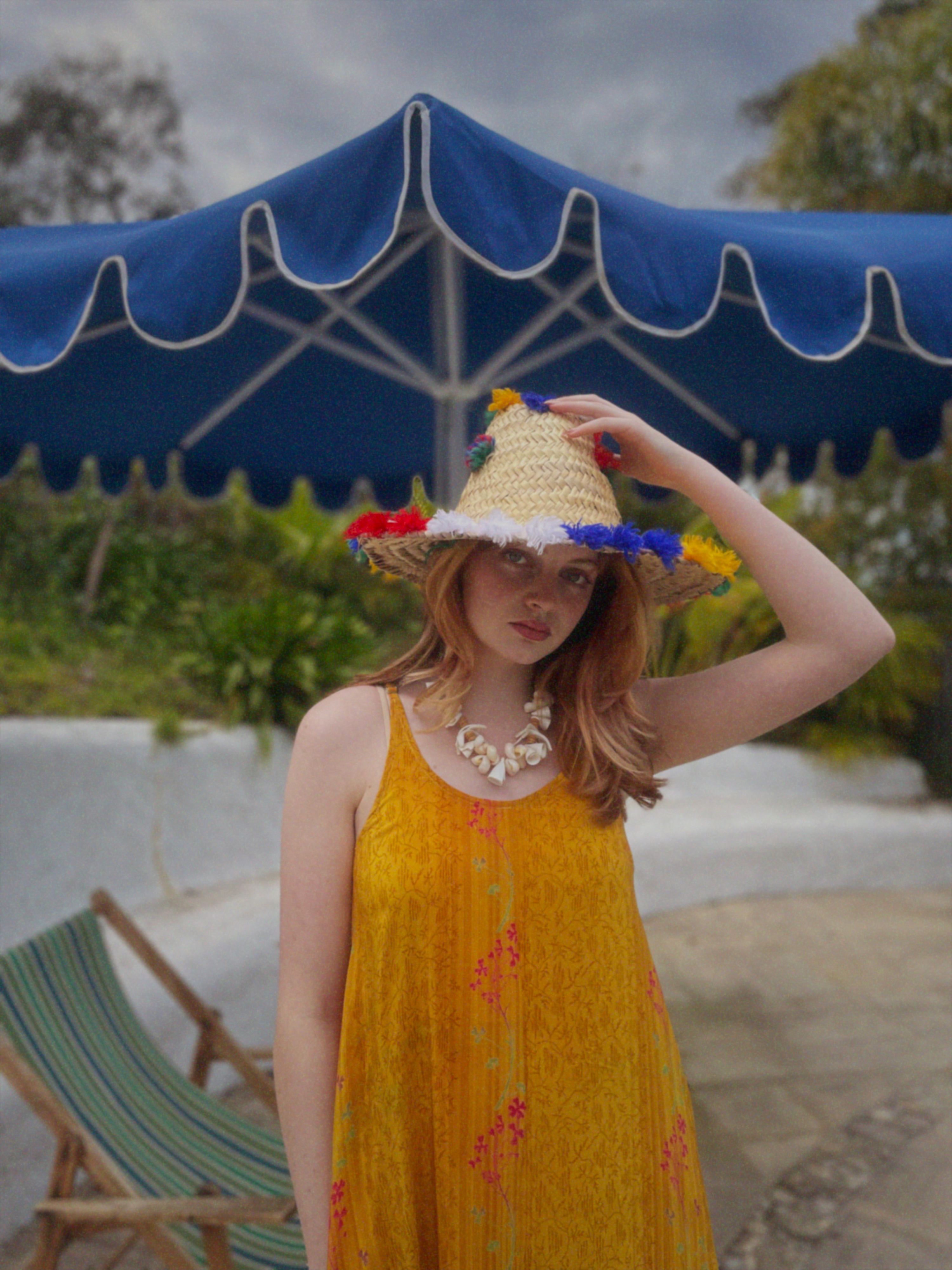 Eustoma Silk Crepe Swing Maxi Dress ~  Honey S
