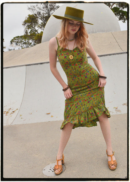 Rumex Silk Slip Dress ~  Woodbine XS &amp; XL