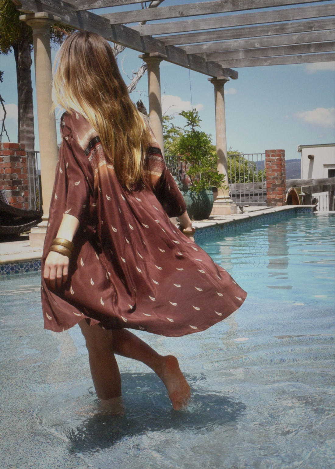 Astralagus Silk Crepe Oversized Shirt ~ Cacao