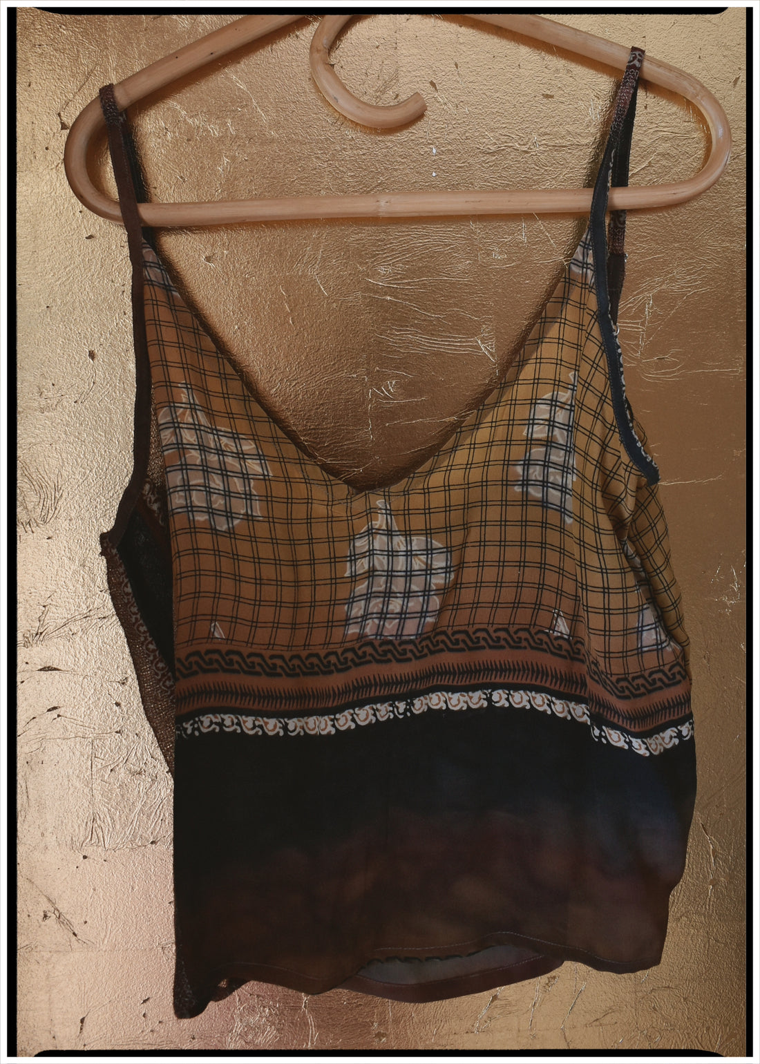 Reseda Silk Crepe Camisole Top ~ Tawny M