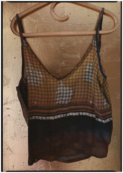 Reseda Silk Crepe Camisole Top ~ Tawny M