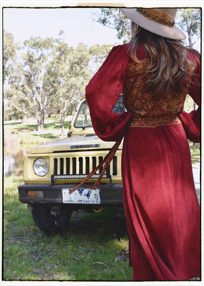 Caladium Silk Wrap Dress ~ Haute S