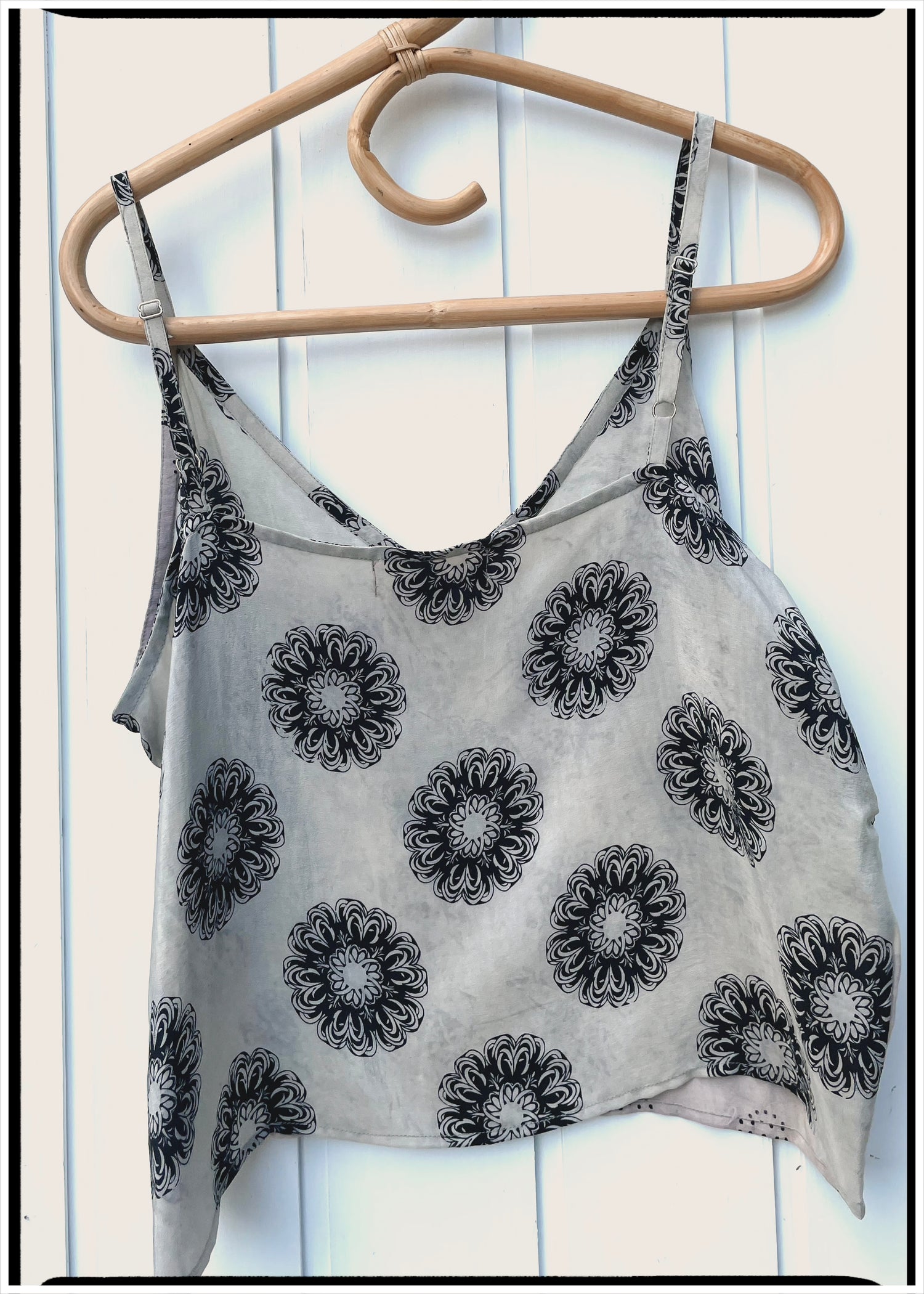 Reseda Silk Crepe Camisole Top ~ Cloud L
