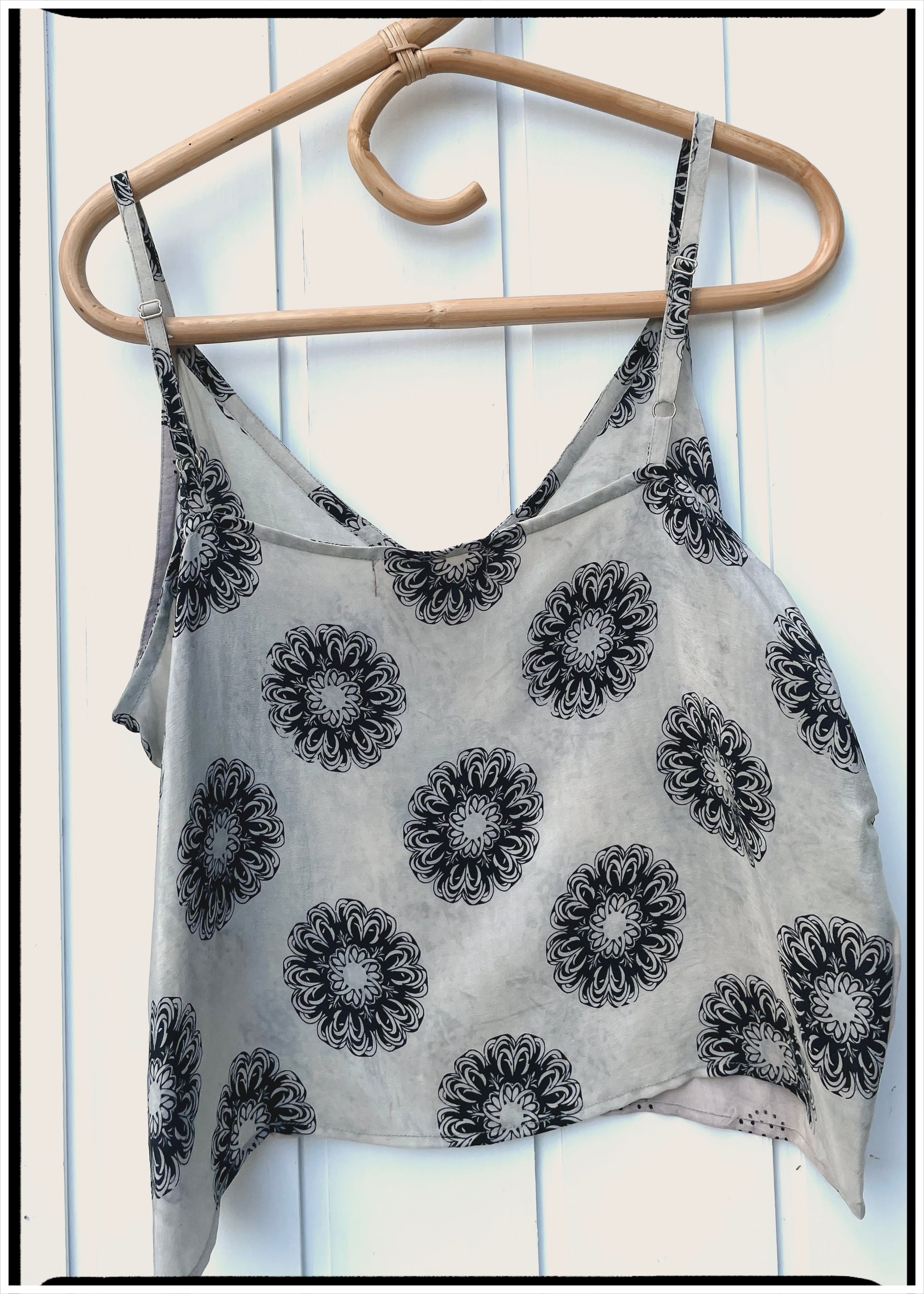 Reseda Silk Crepe Camisole Top ~ Cloud L