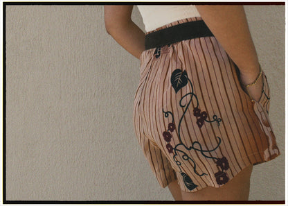 Fumaria Silk Shorts ~ Bark XS