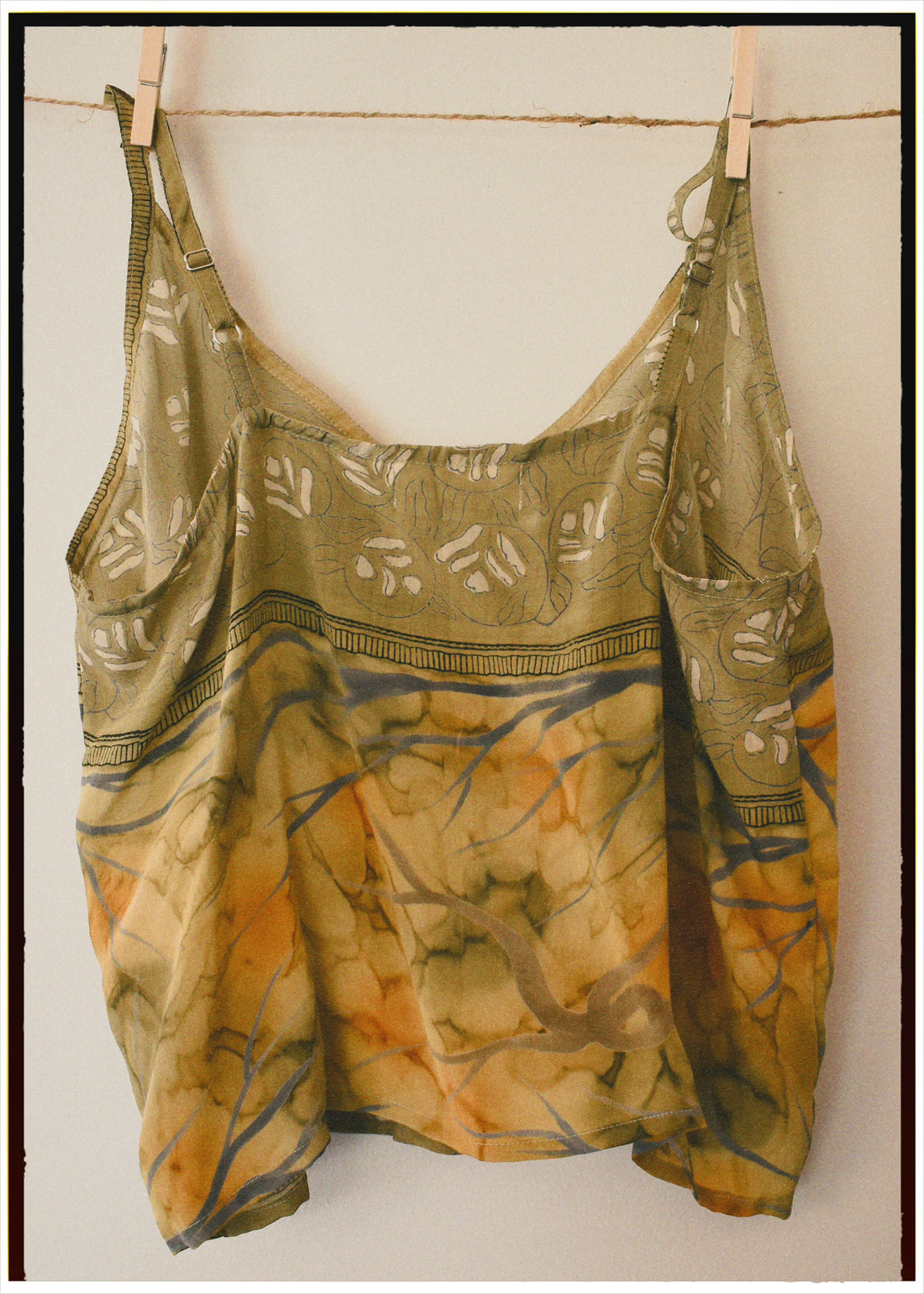 Reseda Silk Crepe Camisole Top ~ Dijon M