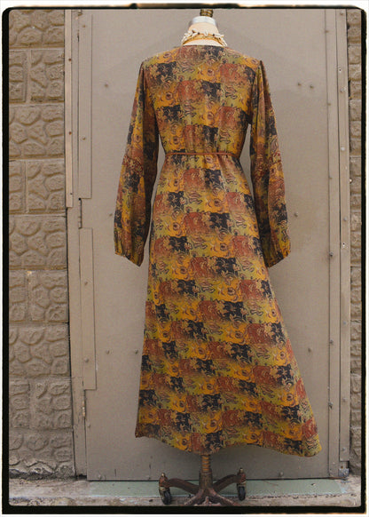 Zea Silk Crepe Kaftan Maxi Dress ~ Sequoia S