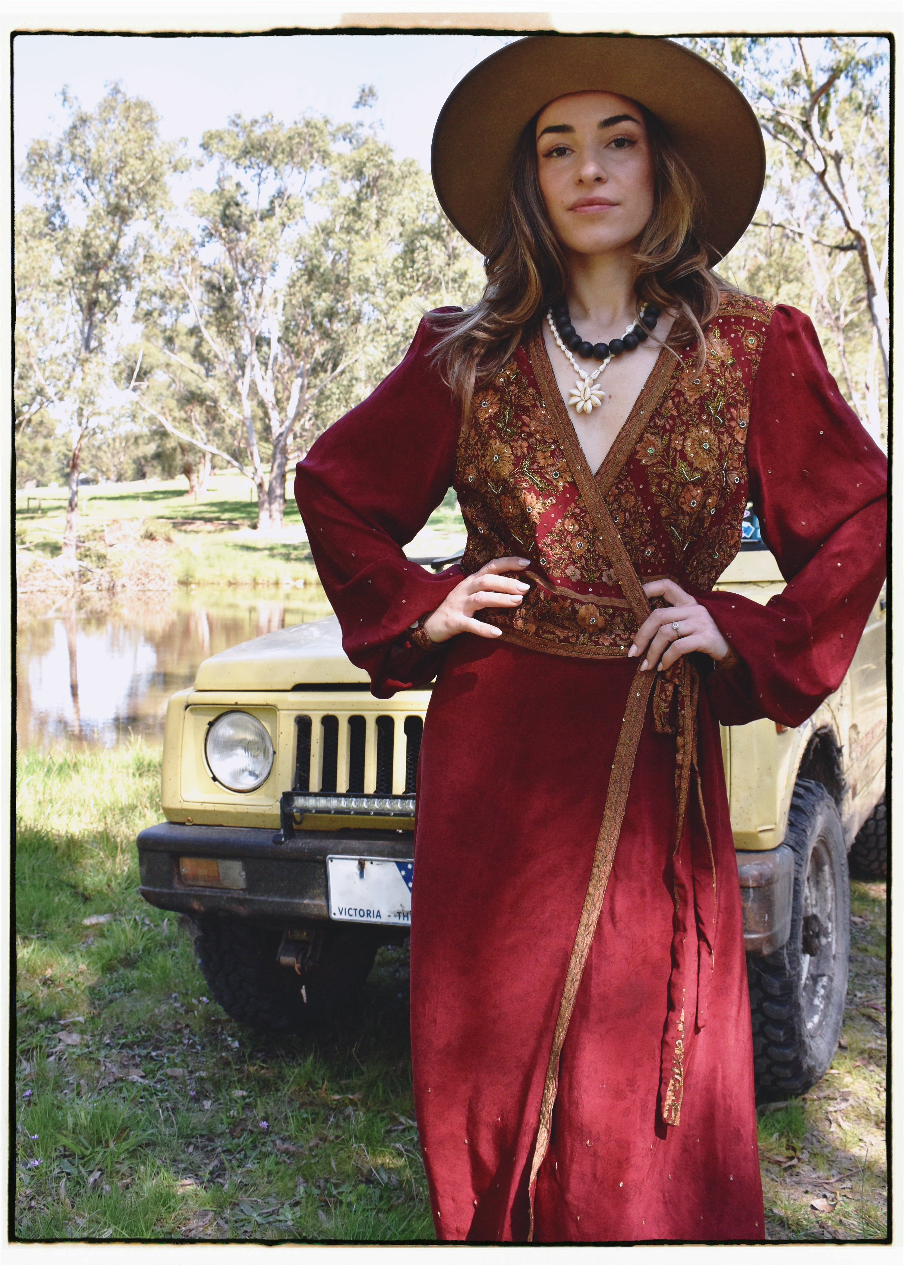 Caladium Silk Wrap Dress ~ Haute S