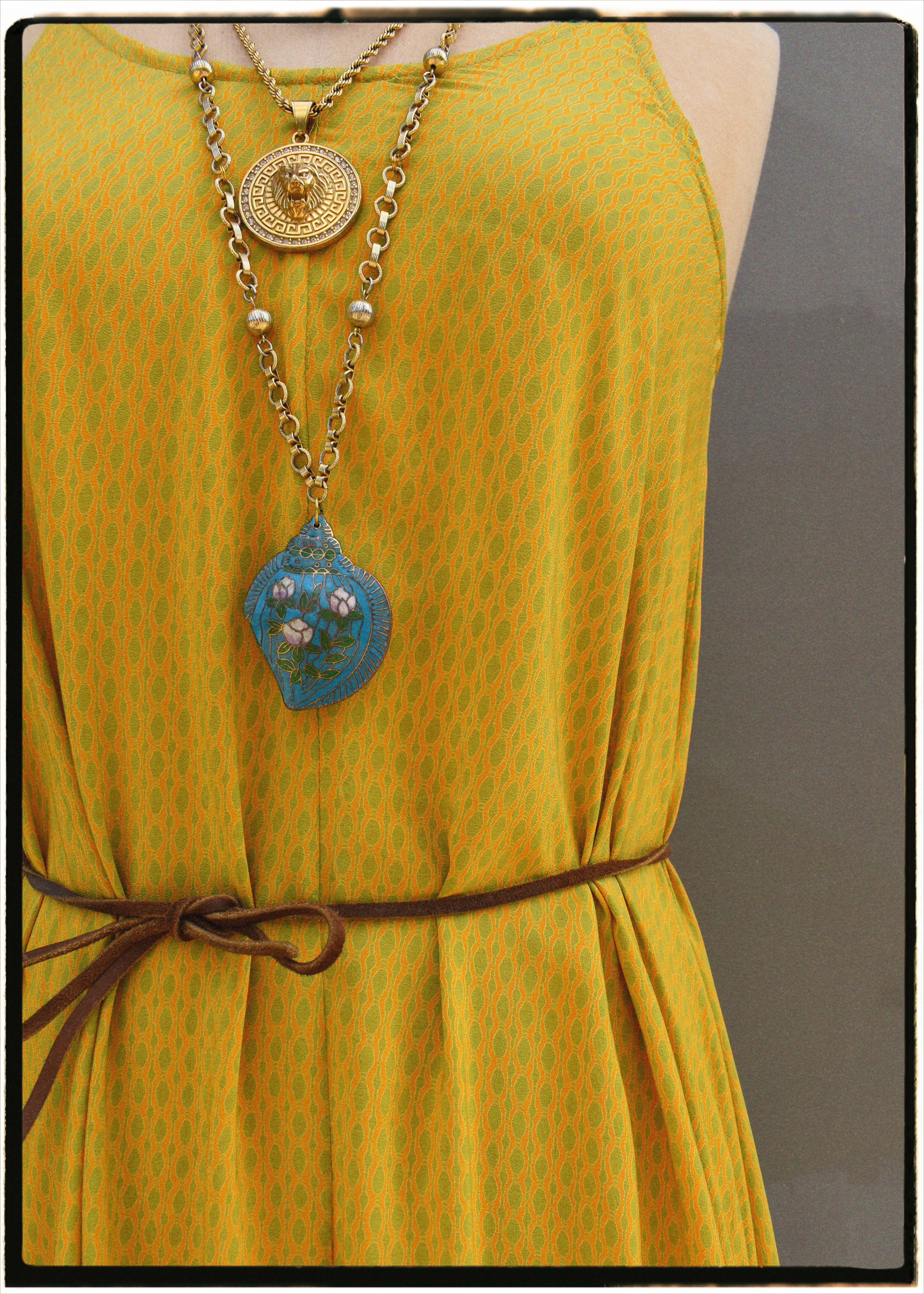 Eustoma Silk Crepe Swing Maxi Dress ~ Snake Eye L