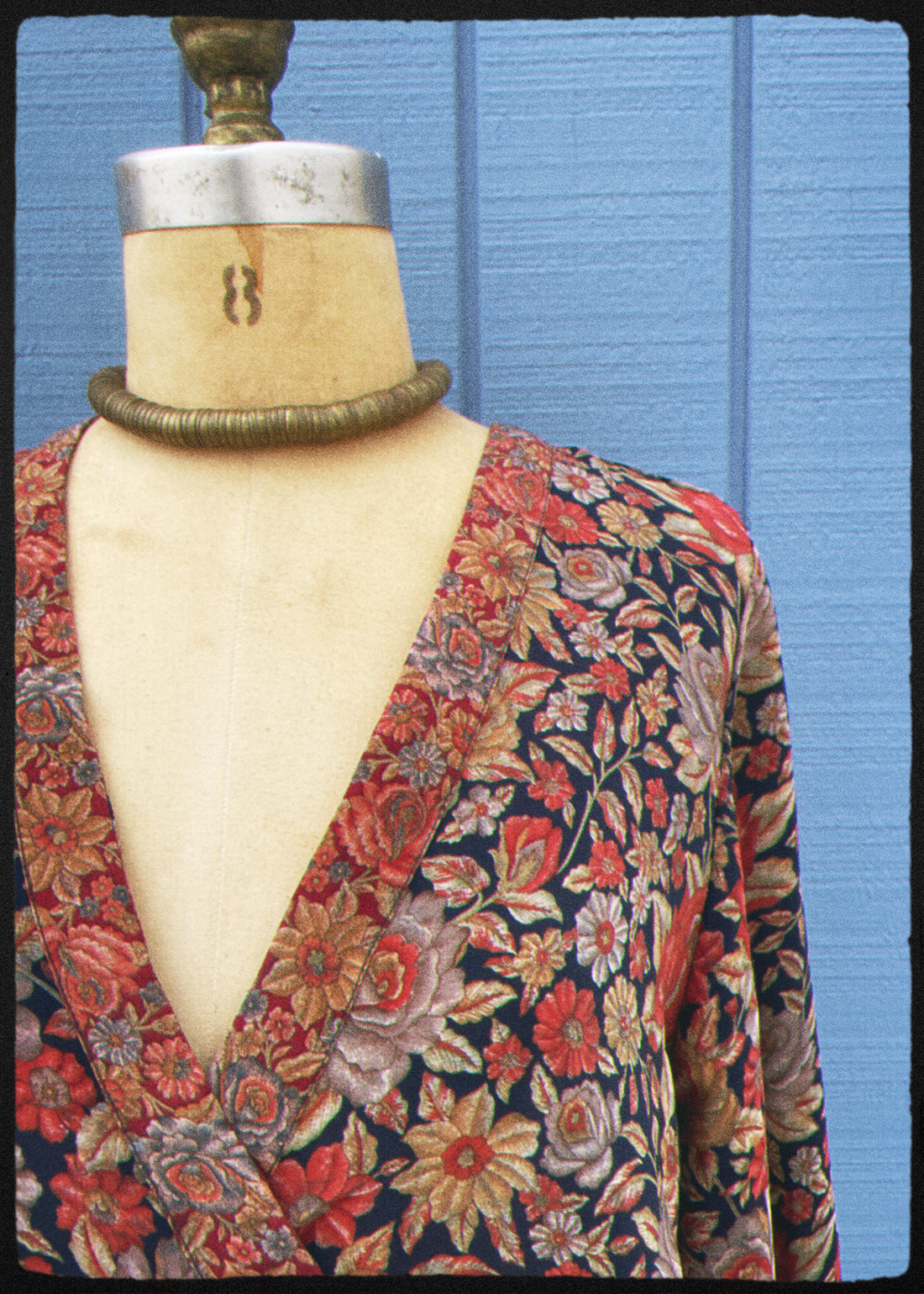 Caladium Wrap Silk Dress ~ Dragonfly L