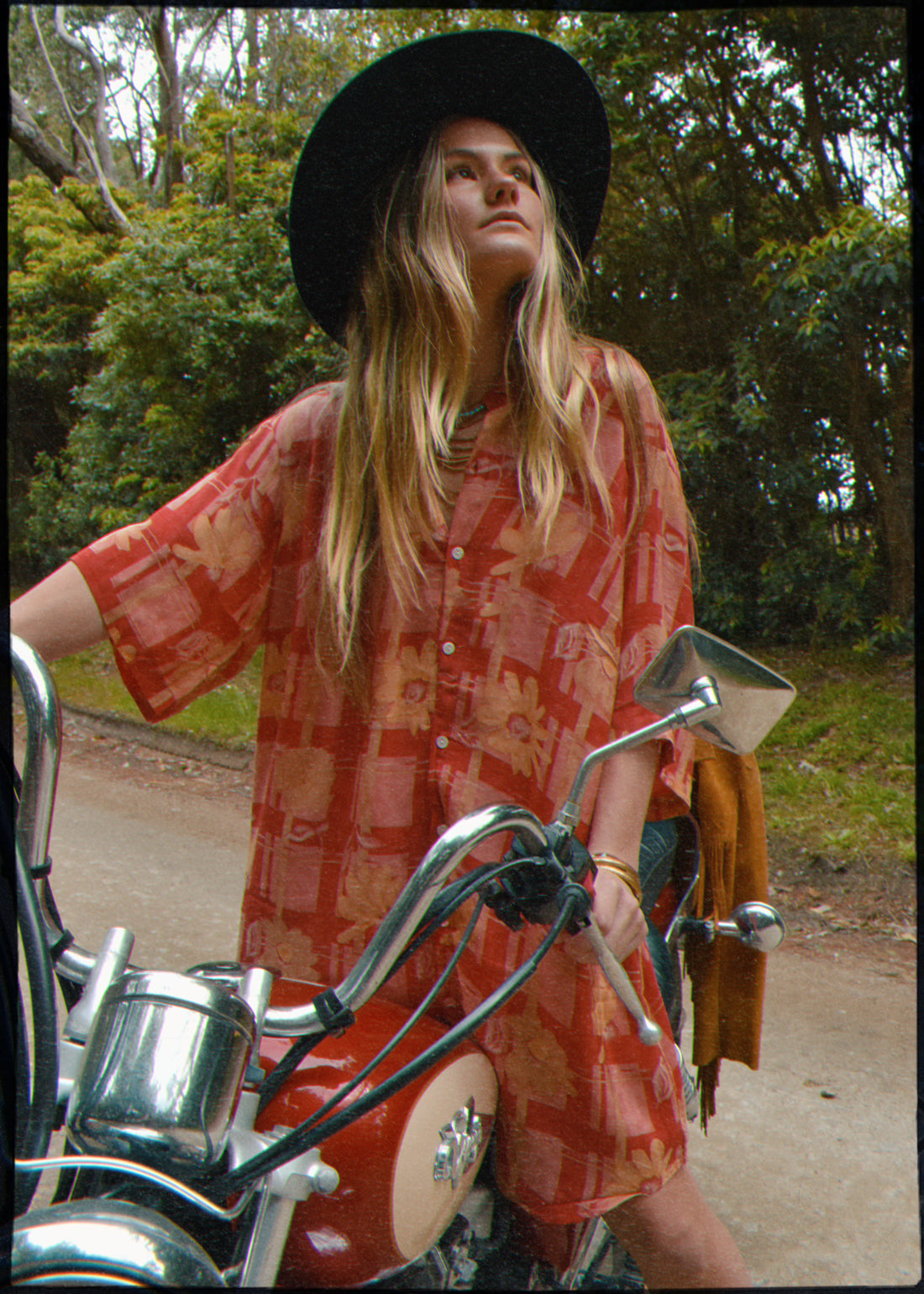 Astralagus Silk Crepe Oversized Shirt ~ Oriole