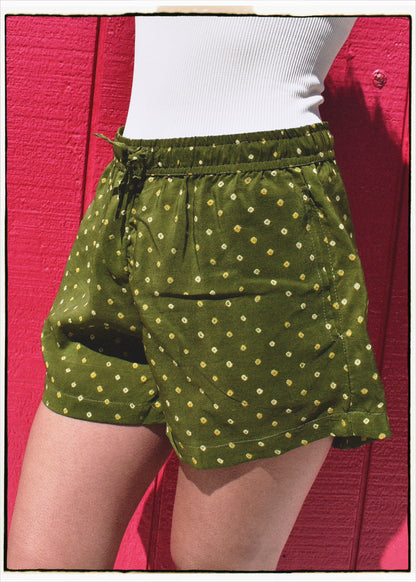 Fumaria Silk Shorts ~ Cactus XS