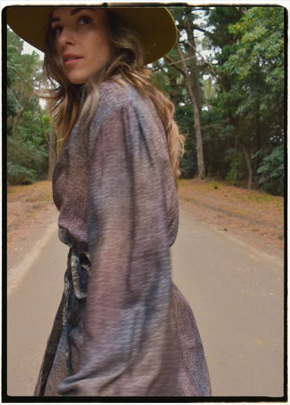 Caladium Wrap Silk Dress ~ Renaissance XL