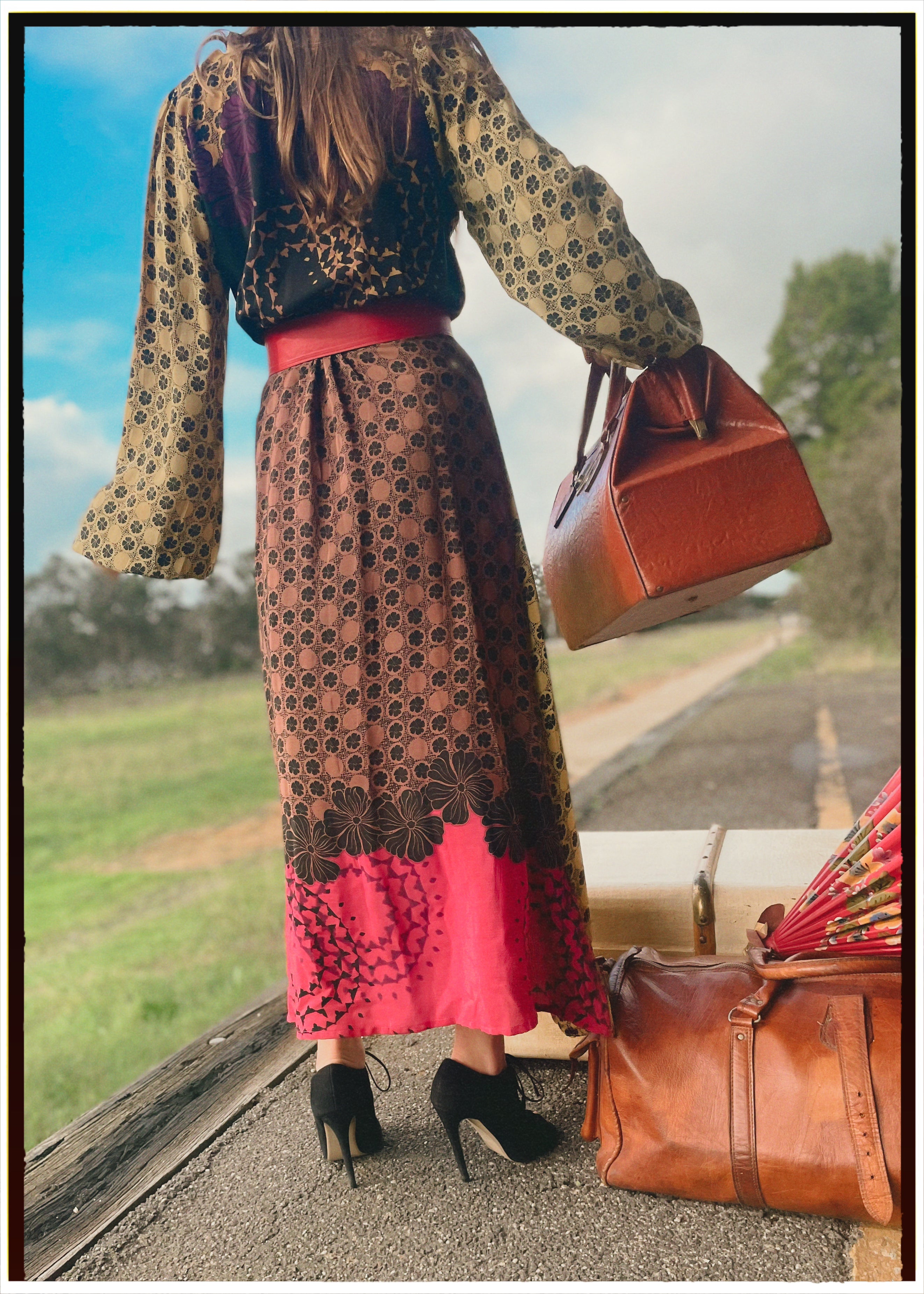 Caladium Silk Wrap Dress ~ Elmwood S