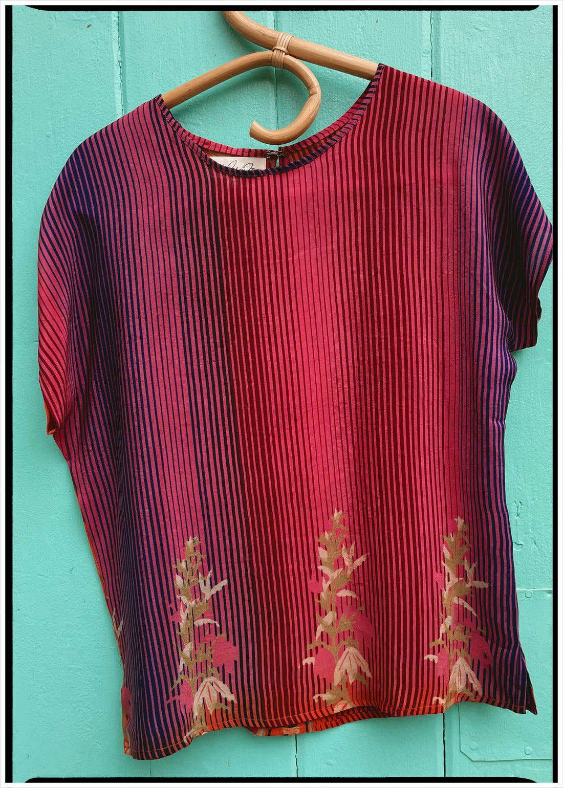 Viola Silk Crepe T-Shirt ~ Hologram XS