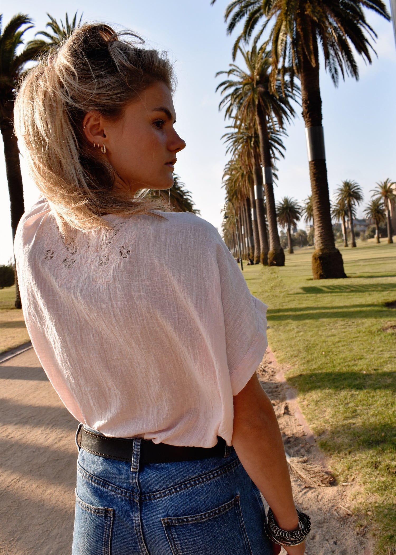 Hybrides Cotton Cut-Work Shirt