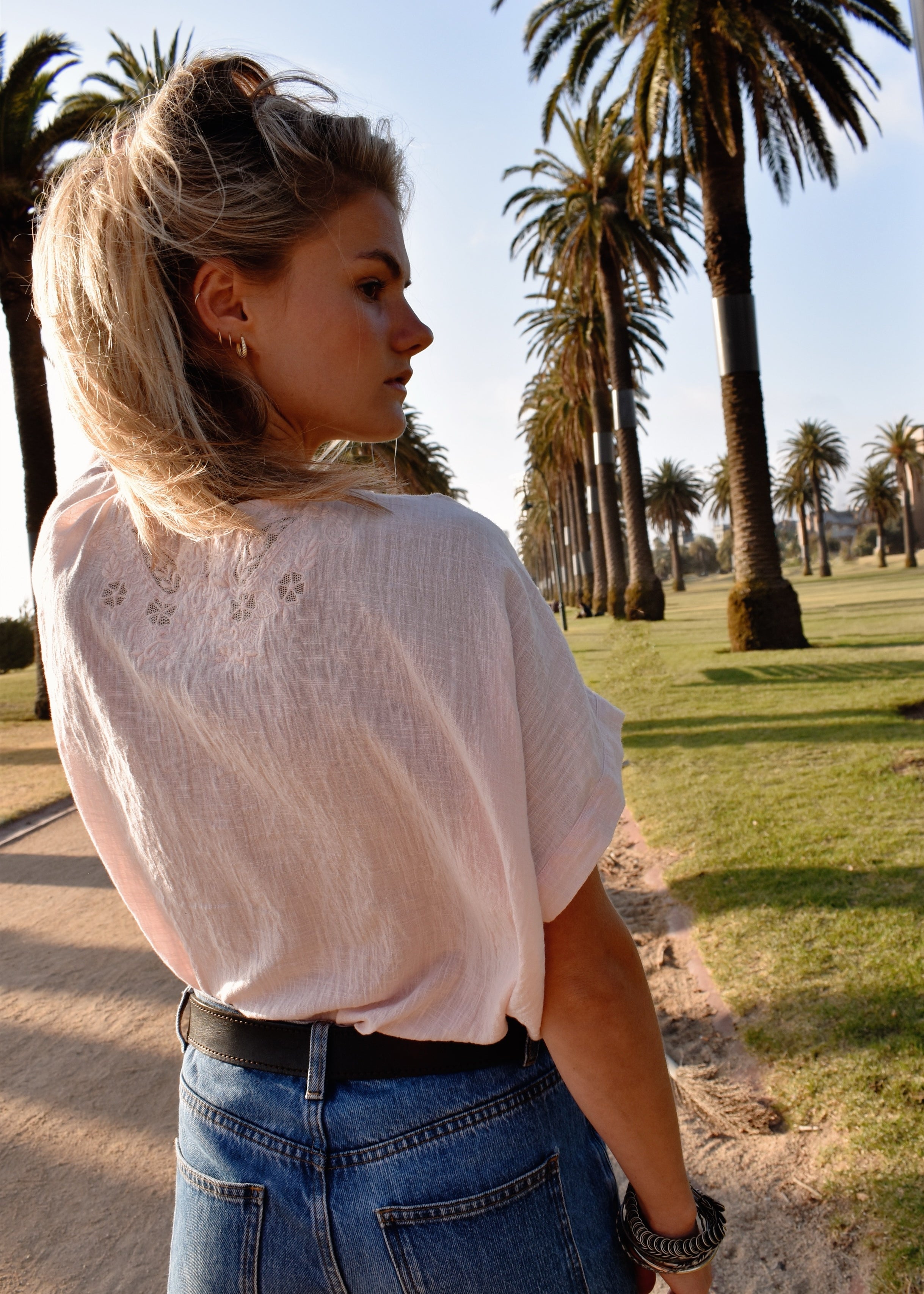 Hybrides Cotton Cut-Work Shirt