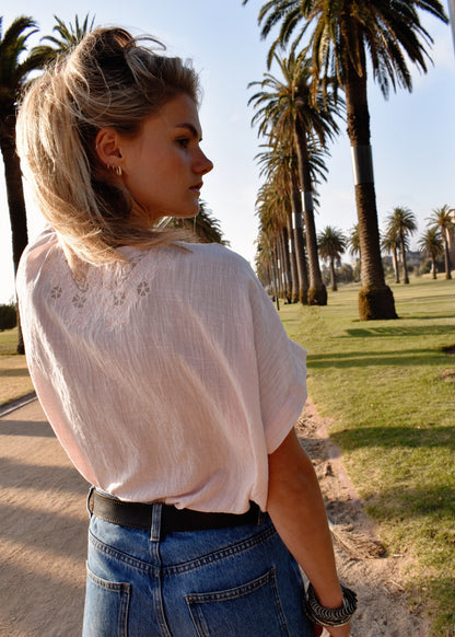 Hybrides Cotton Cut-Work Shirt