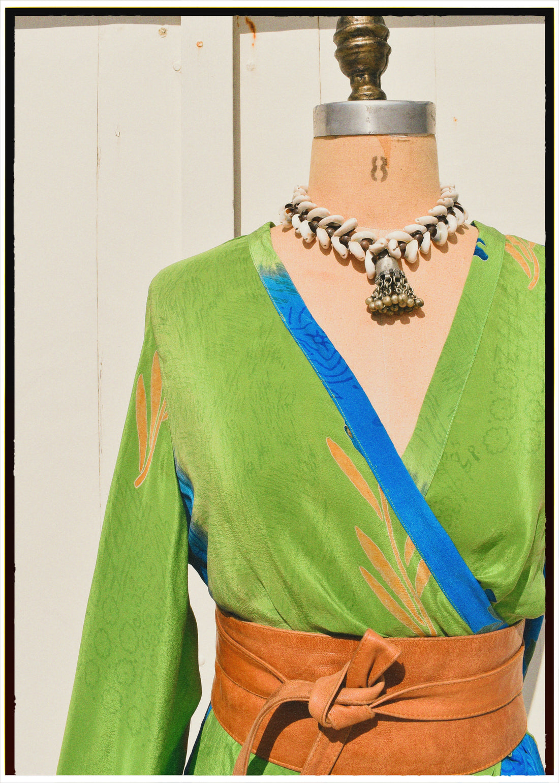 Caladium Wrap Silk Dress ~ Daiquiri XL