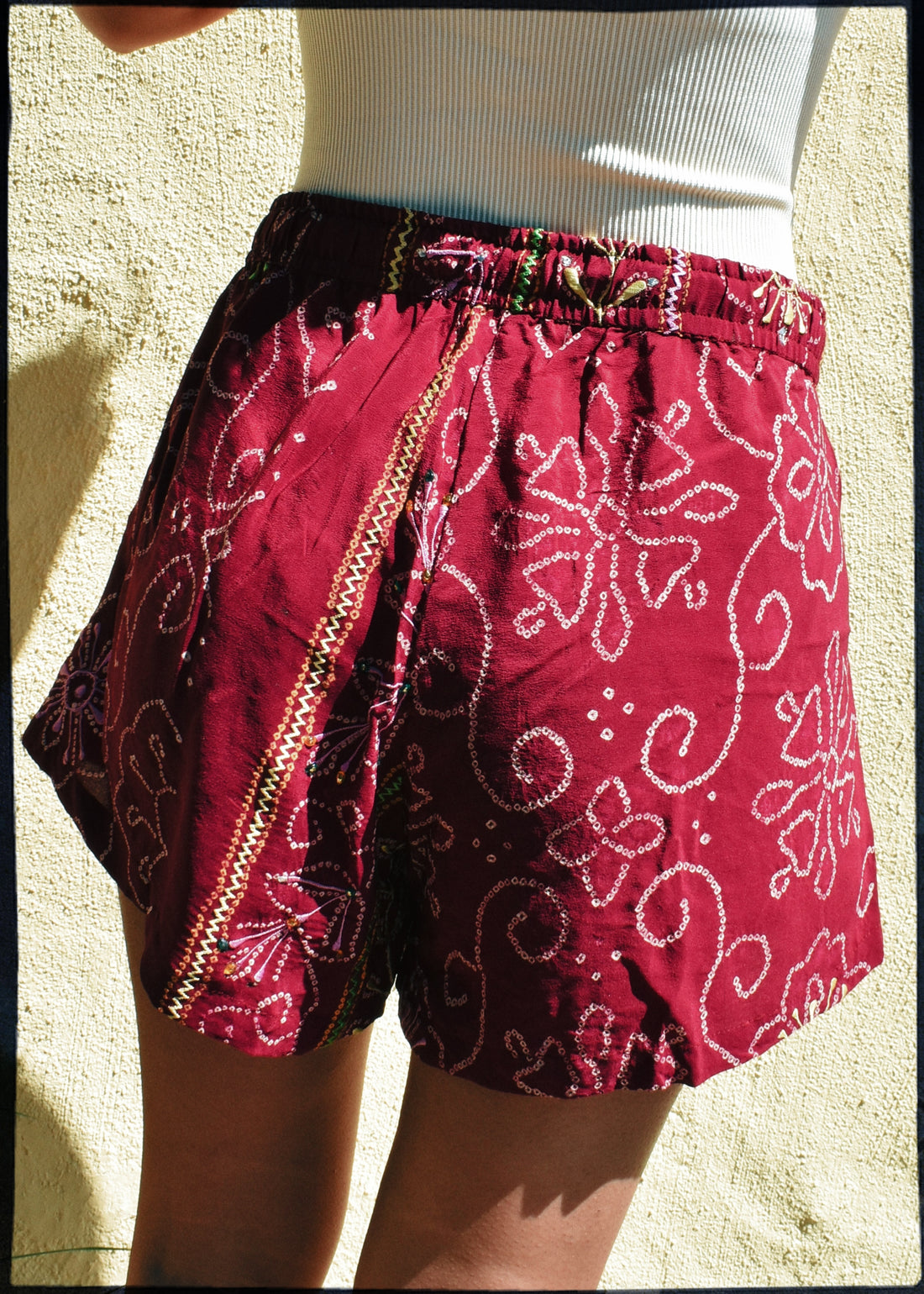 Fumaria Silk Shorts ~ Pomegranate XS