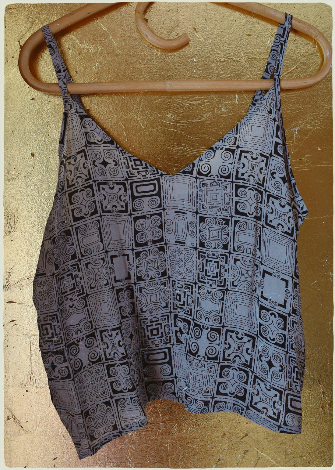 Reseda Silk Crepe Camisole Top ~ Ivory M