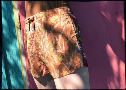 Fumaria Silk Shorts ~ Crimson S