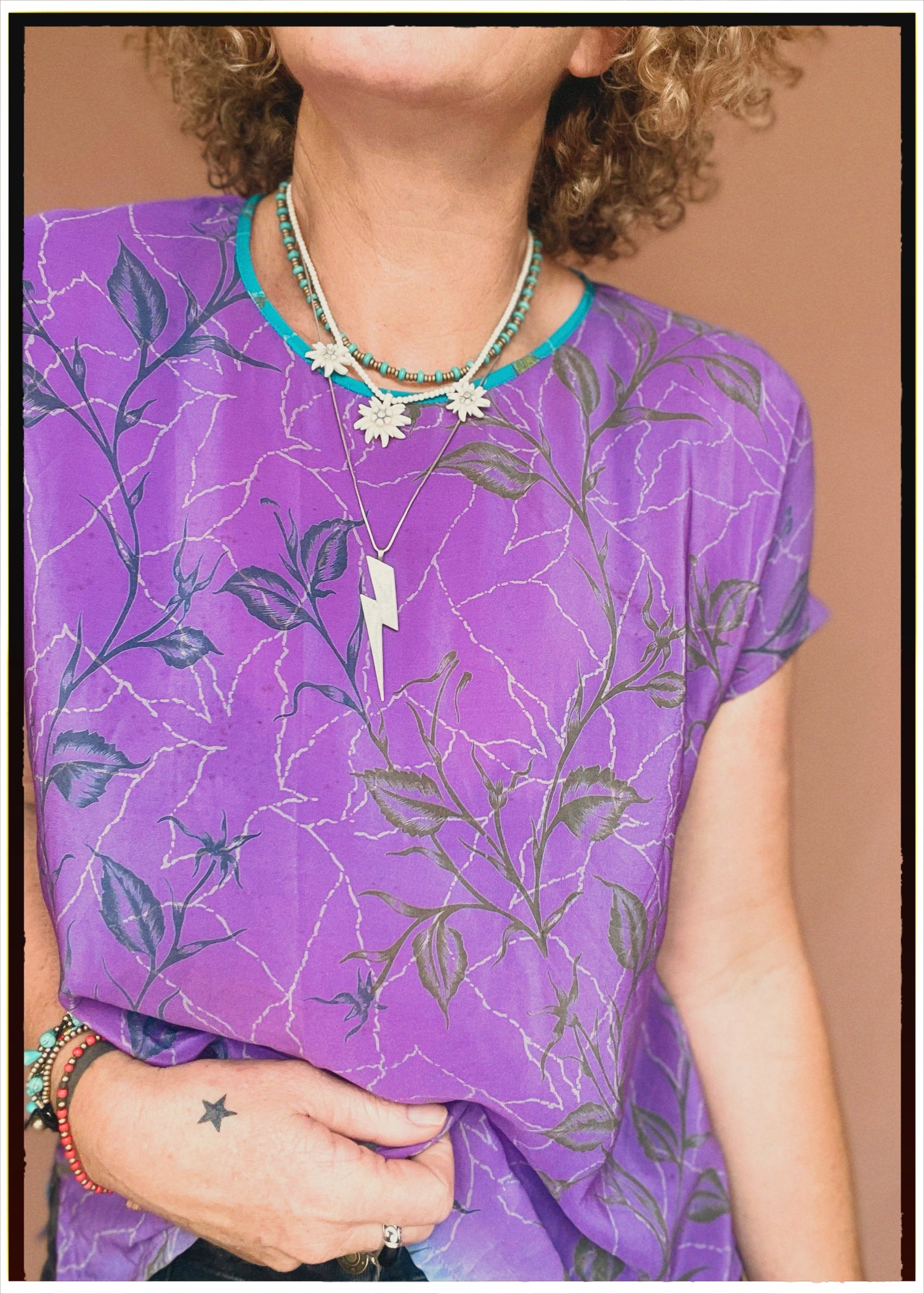 Viola Silk Crepe T-Shirt ~ Lavender S