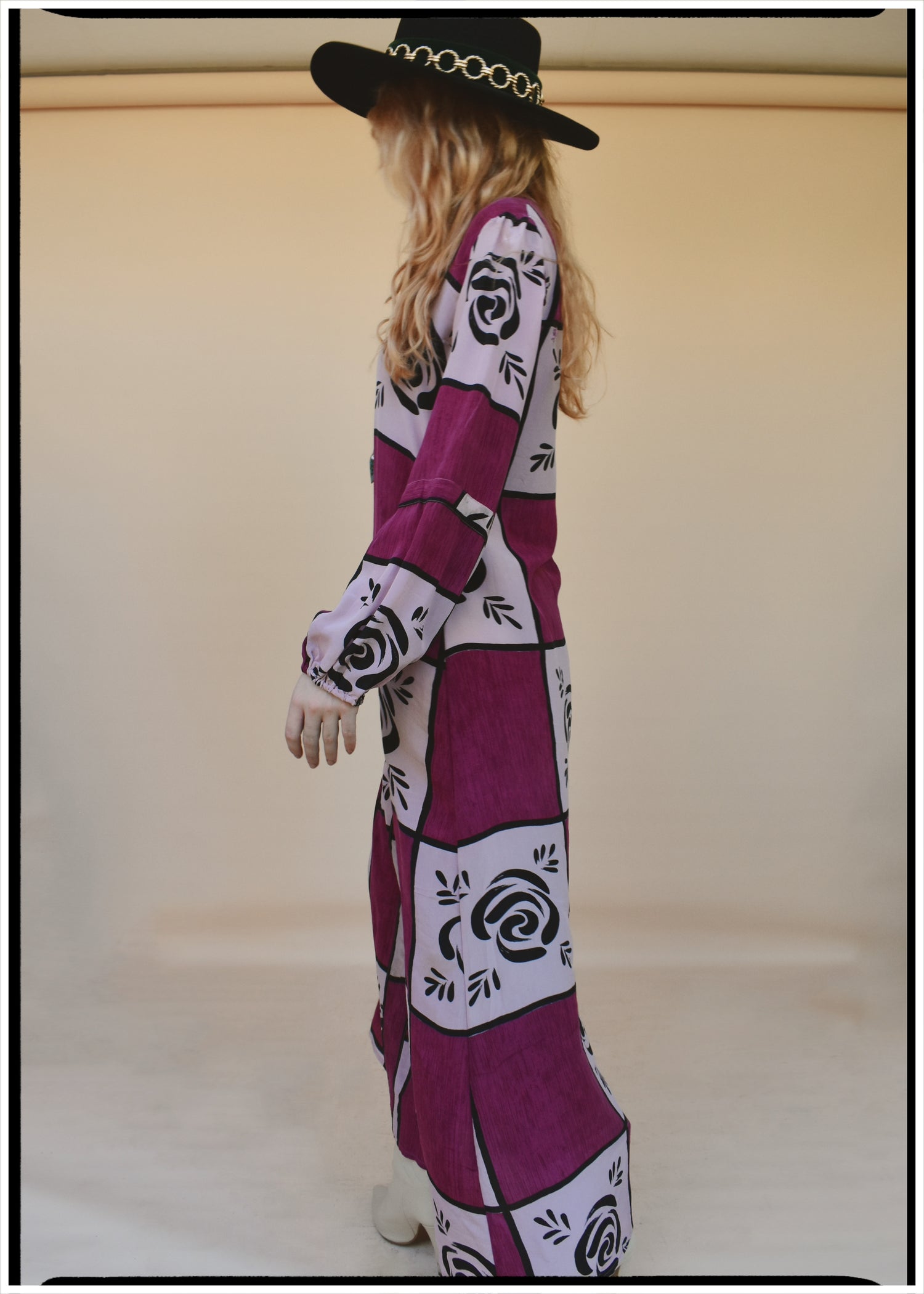 Zea Silk Crepe Kaftan Maxi Dress ~  Rapture XS