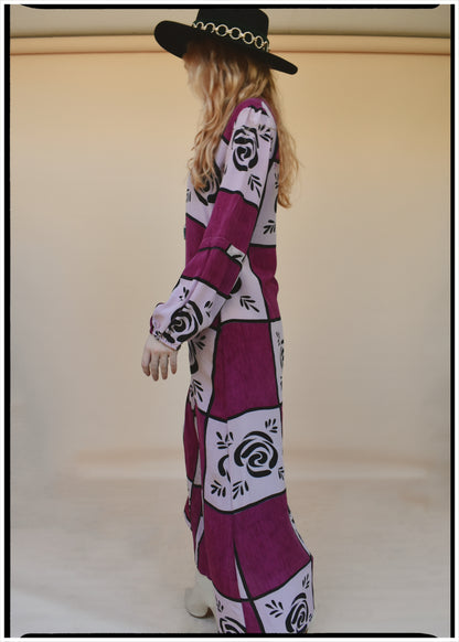 Zea Silk Crepe Kaftan Maxi Dress ~  Rapture XS