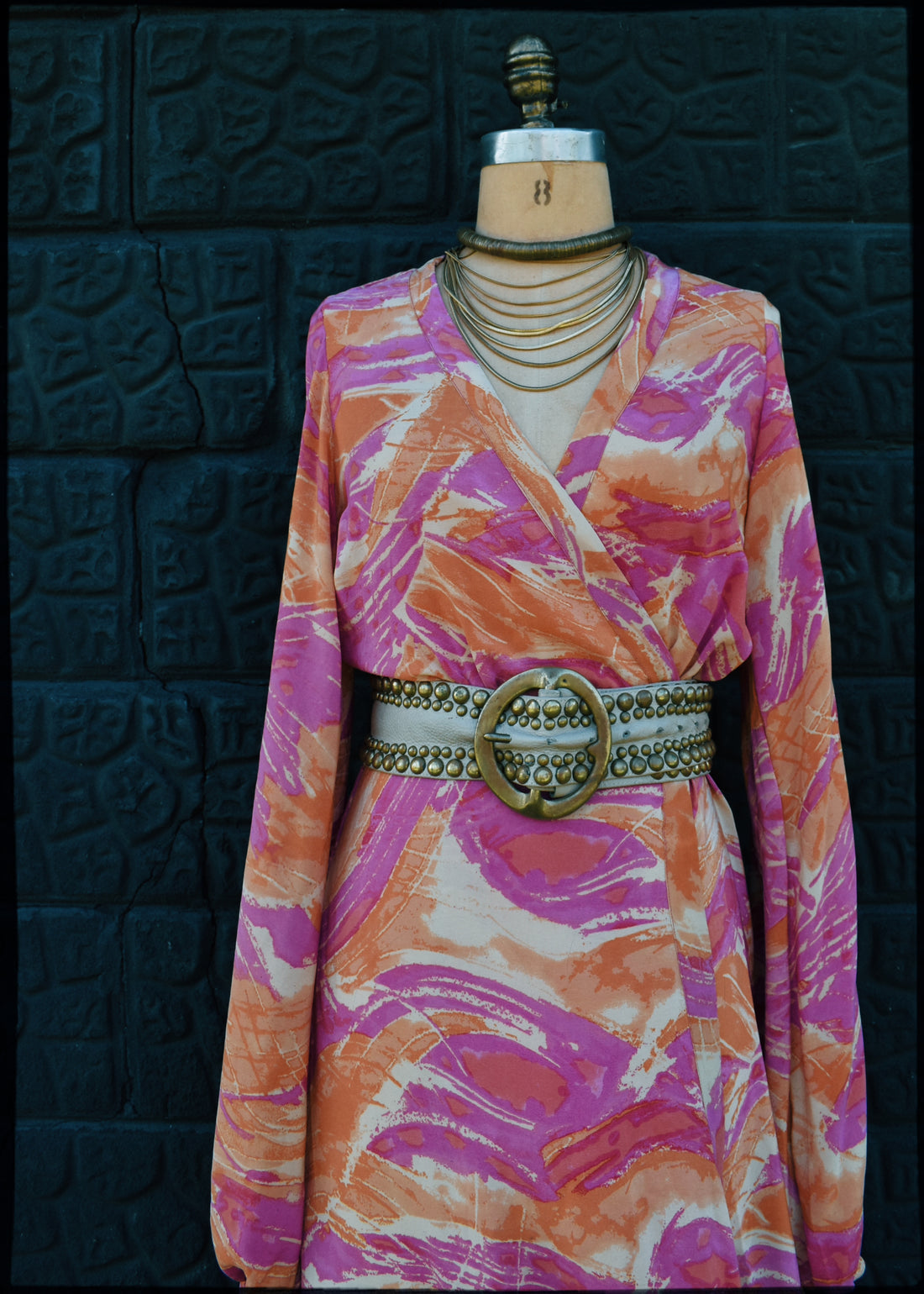 Caladium Silk Wrap Dress ~ Sun Kissed S