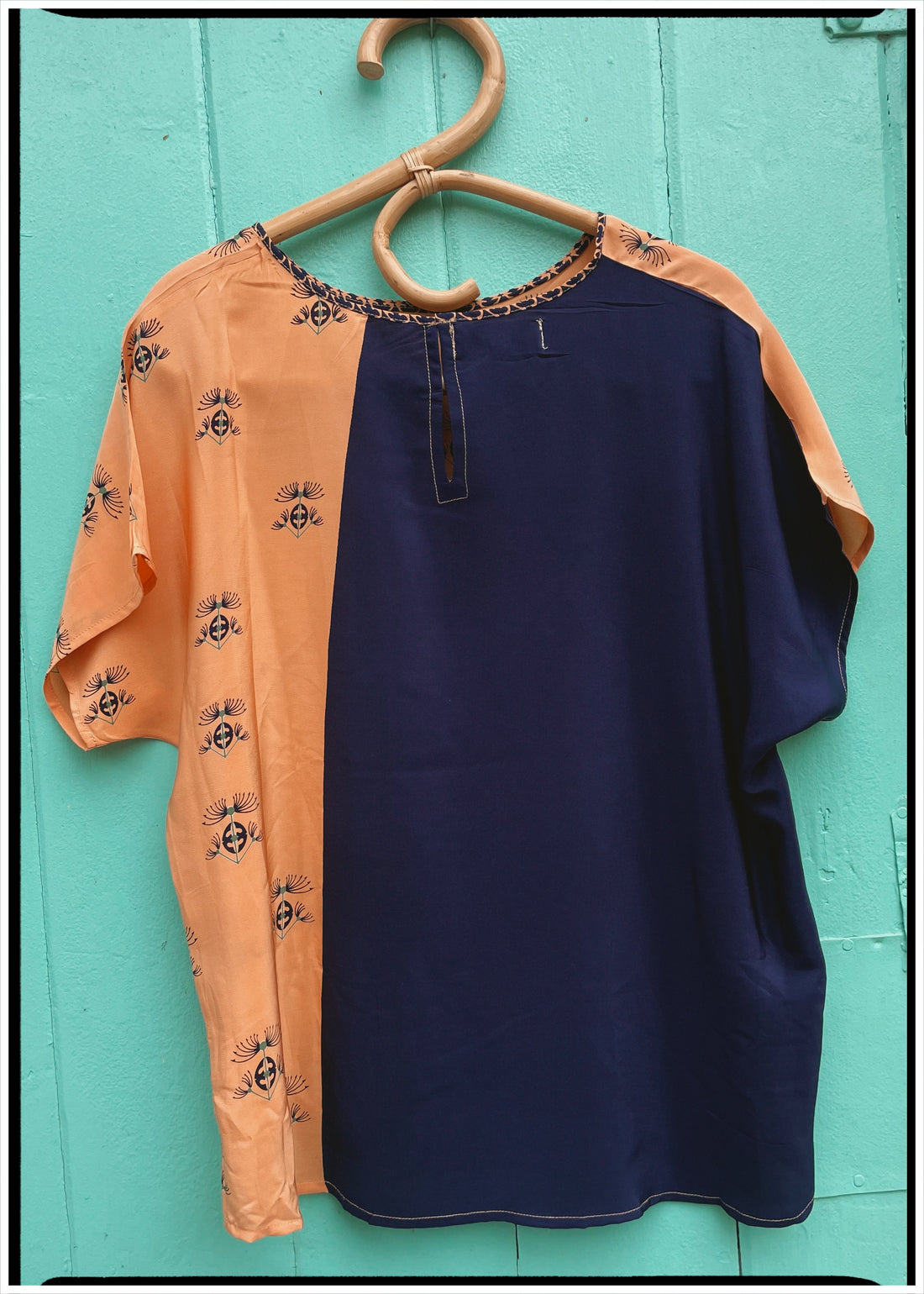 Viola Silk Crepe T-Shirt ~ Peach XL